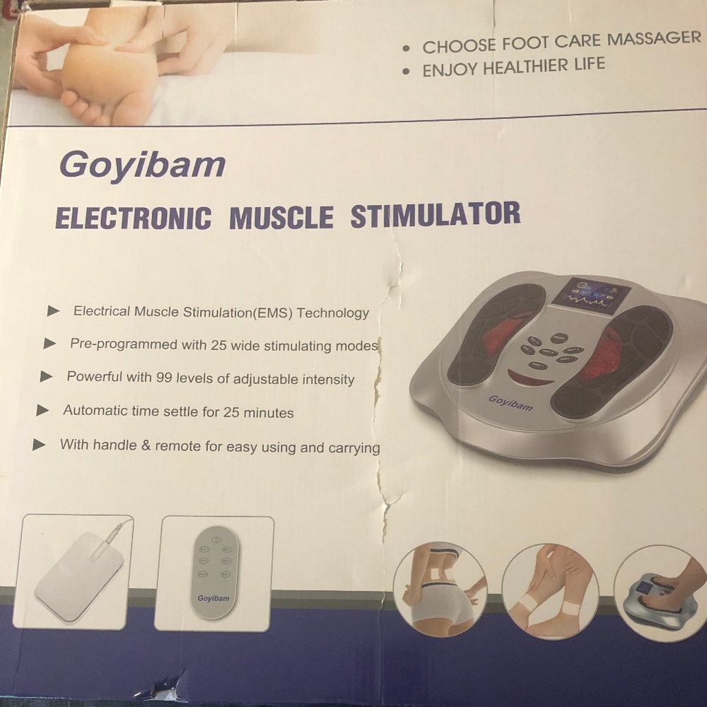 ELECTRONIC MUSCLE STIMULATOR-FOOT MASSAGER